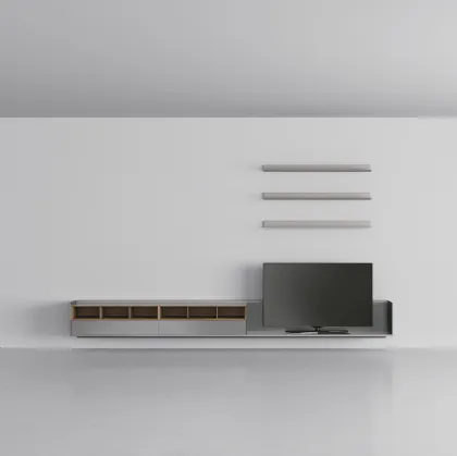Parete Attrezzata Self Plan Grigio Seta di Rimadesio