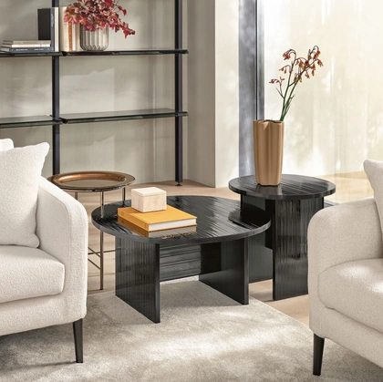 Tavolino di design in vetro Gliss di Fiam