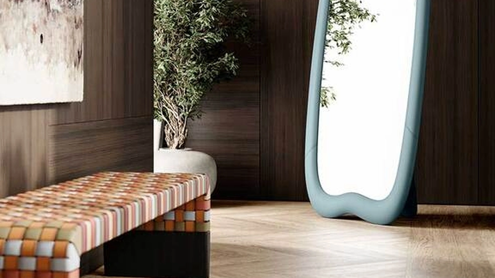 Specchio lungo Squash di Poltrona Frau