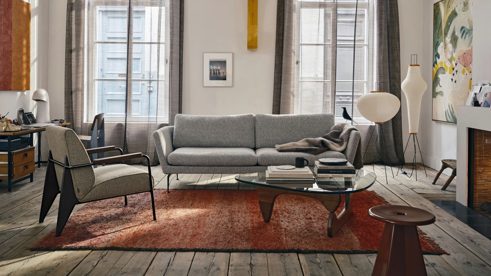 Lampade da terra Akari 10A e 14A di Vitra