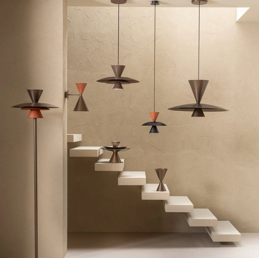 Lampada in metallo verniciato Chiara di Riflessi