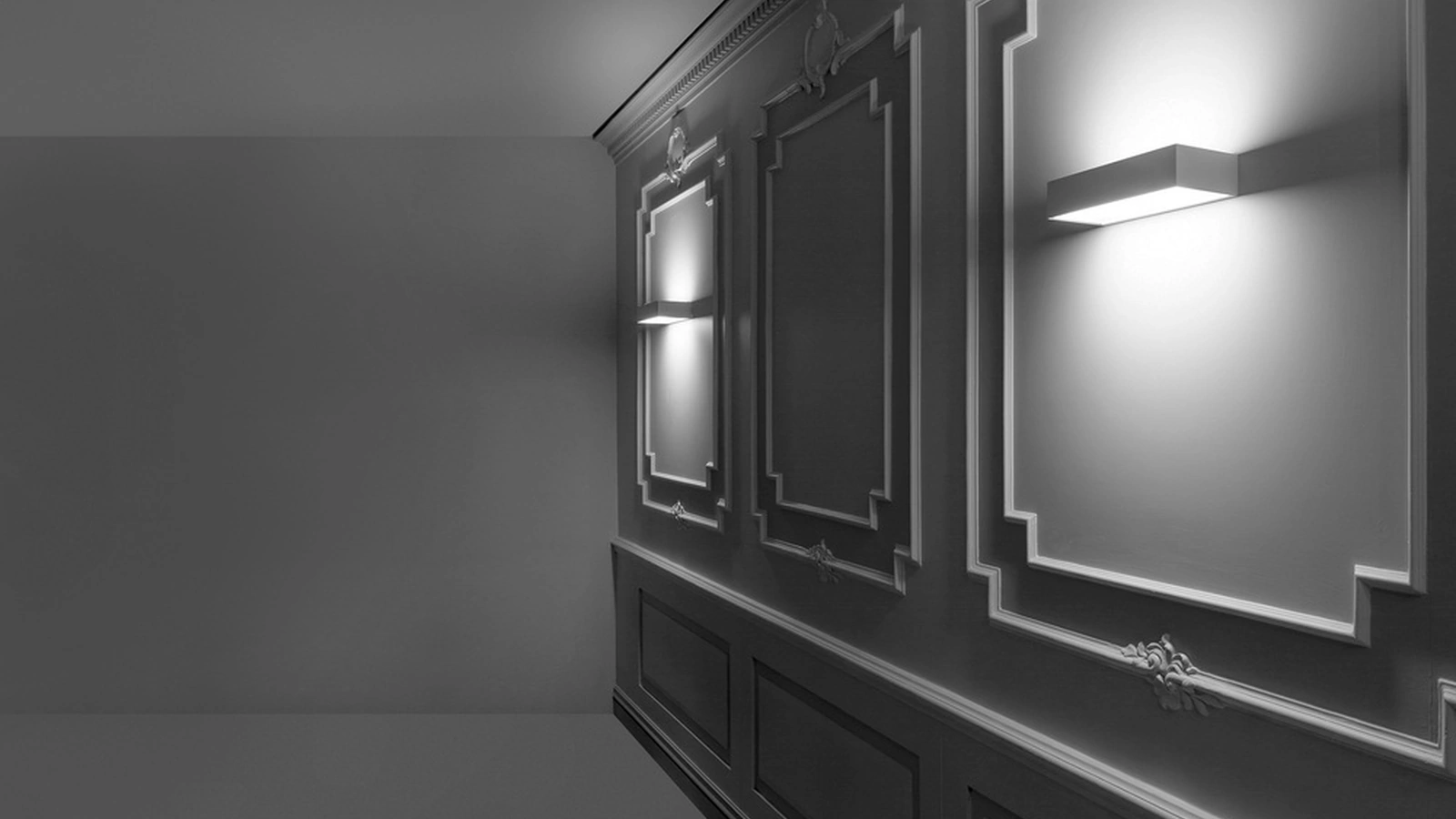 Lampada da parete in metallo e vetro Duet di Davide Groppi