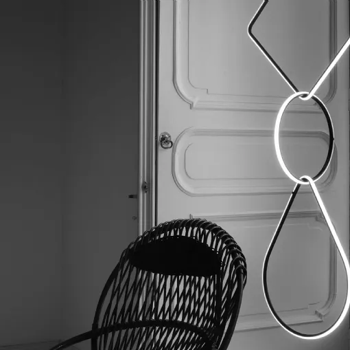 Lampada a sospensione in alluminio curvato Arrangements di Flos