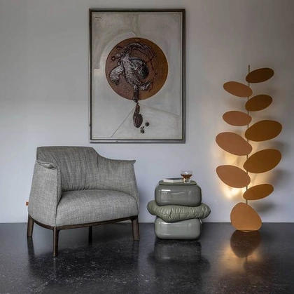 Lampada da terra in ottone Foliage di Poltrona Frau