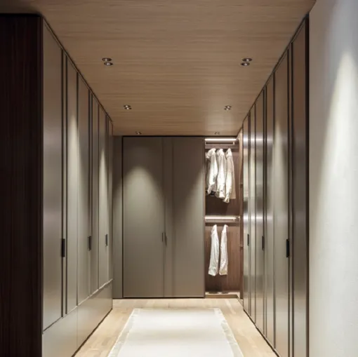 Cabina Armadio con ante battenti Gliss Master Blend in laccato opaco di Molteni & C