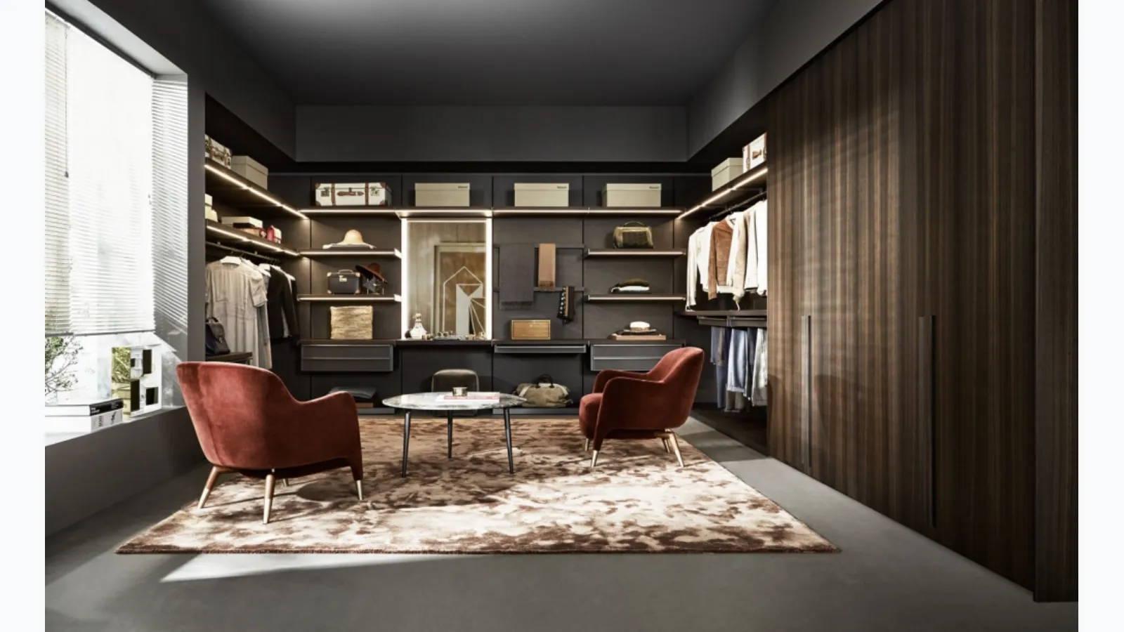 Cabina Armadio con ante battenti in legno Master Dresssing di Molteni & C