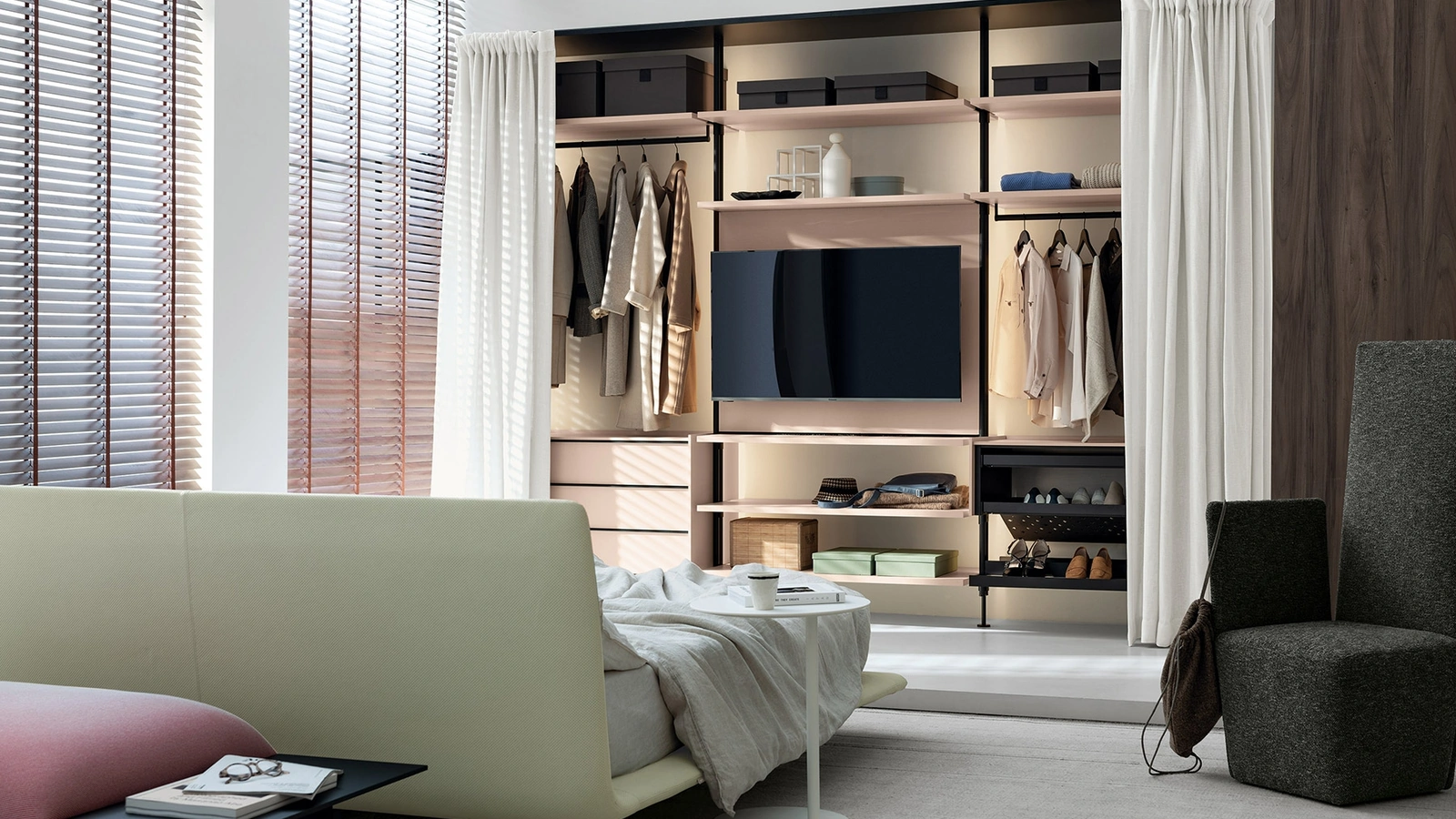 Cabina Armadio Novel + Telon di Kristalia