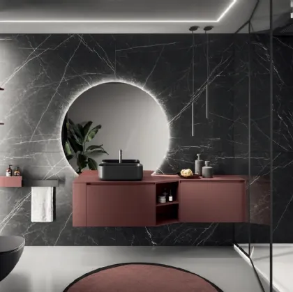 Mobile da Bagno Modo Project 13 in Fenix Rosso Jaipur di Altamarea