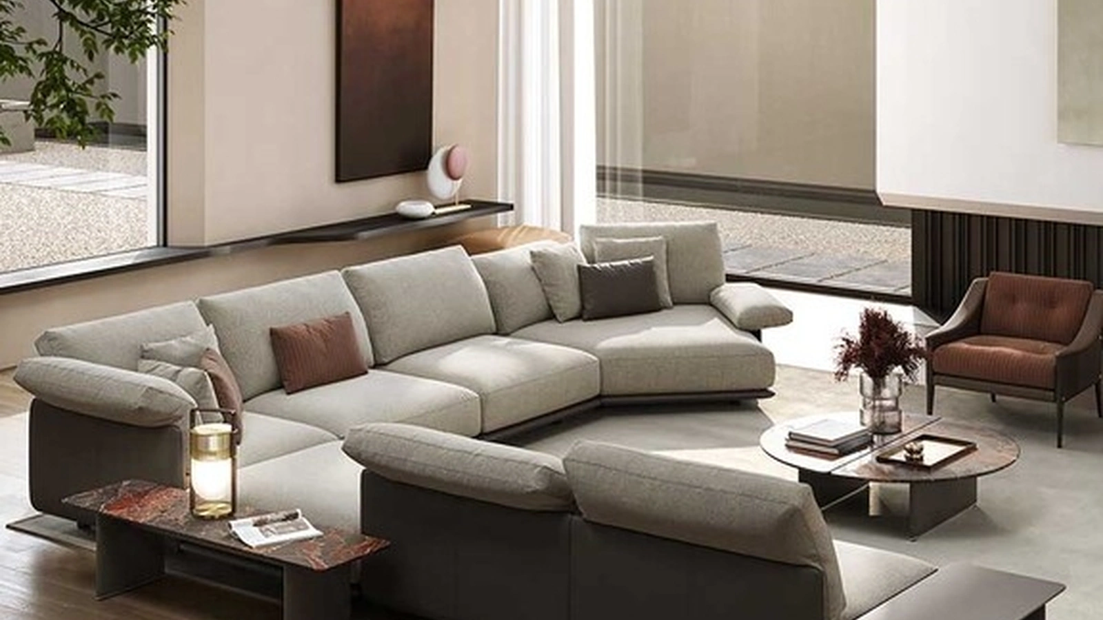 Salotto angolare Blisscape Deep di Poltrona Frau