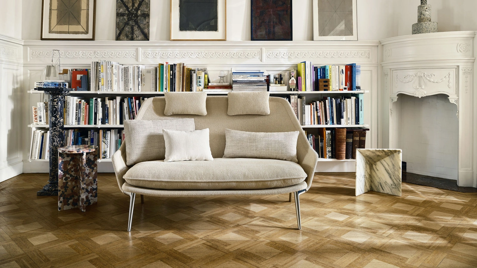Divano lineare Slow Sofa di Vitra