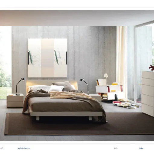 Letto in legno con testiera Brio di Sangiacomo