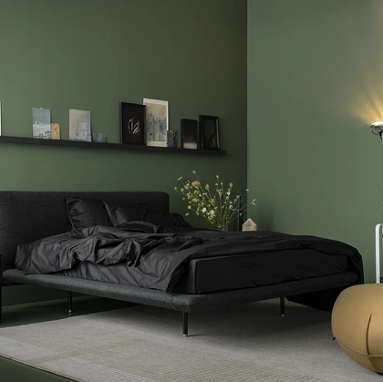 Letto in tessuto Clapis di Kristalia