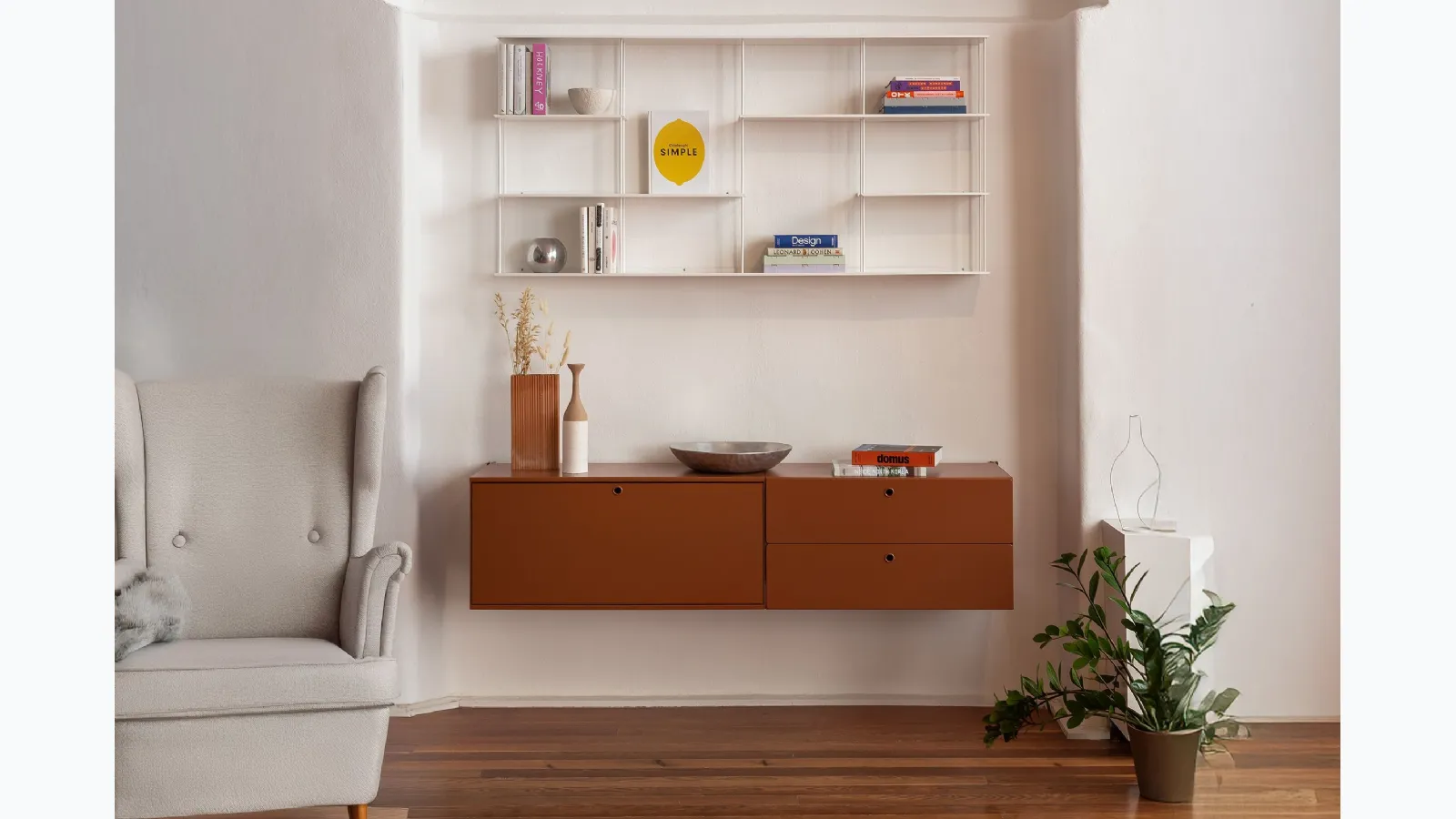 Libreria componibile Krossing Midi 02 di Kriptonite