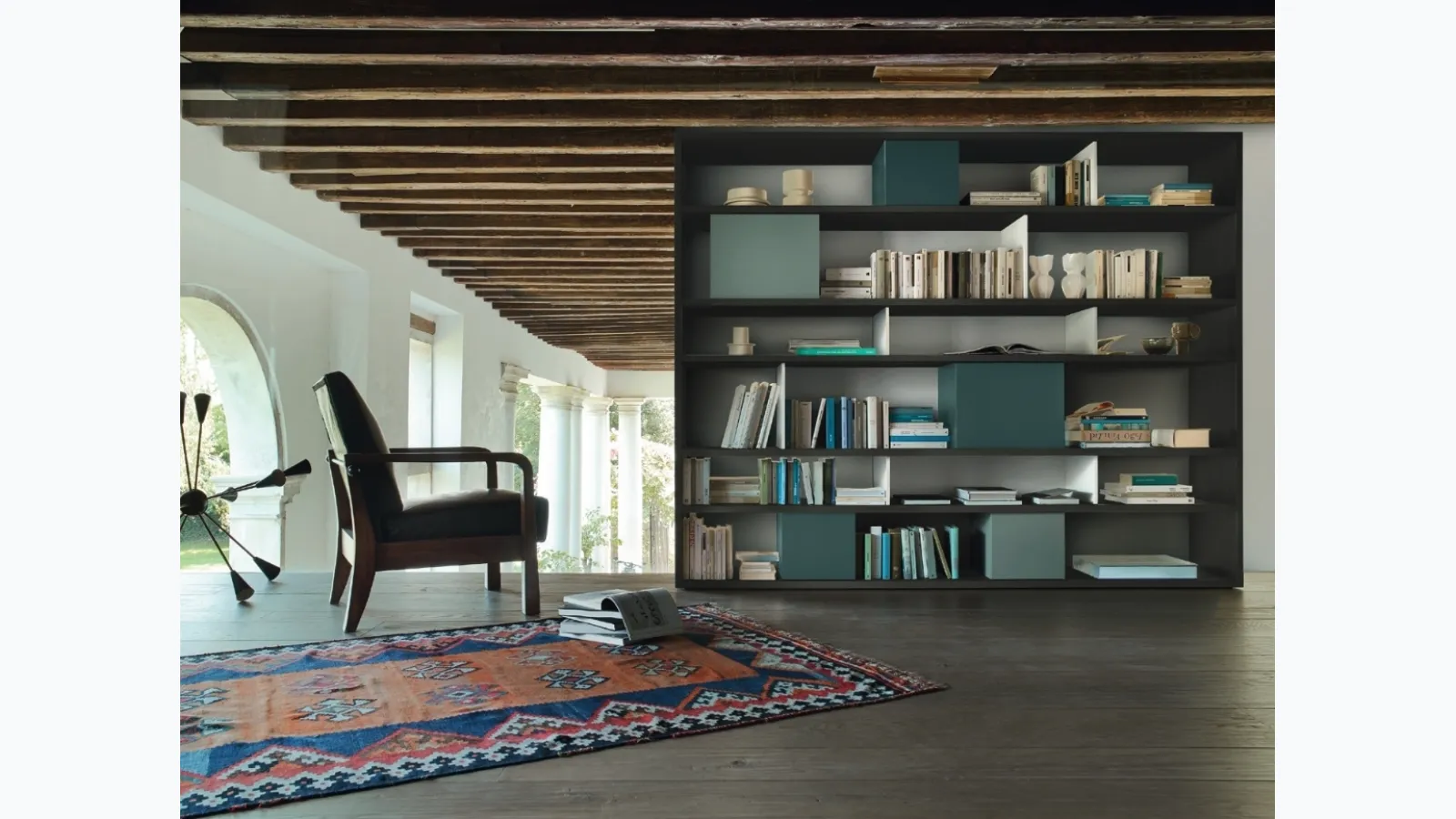Libreria Modo M6C85 in laccato opaco di Sangiacomo