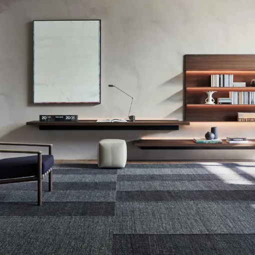 Libreria sospesa in legno Pass-Word Evolution 02 di Molteni & C
