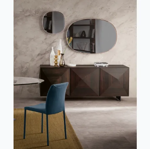 Madia C Wood in finitura Rovere Coke termotrattato di Riflessi