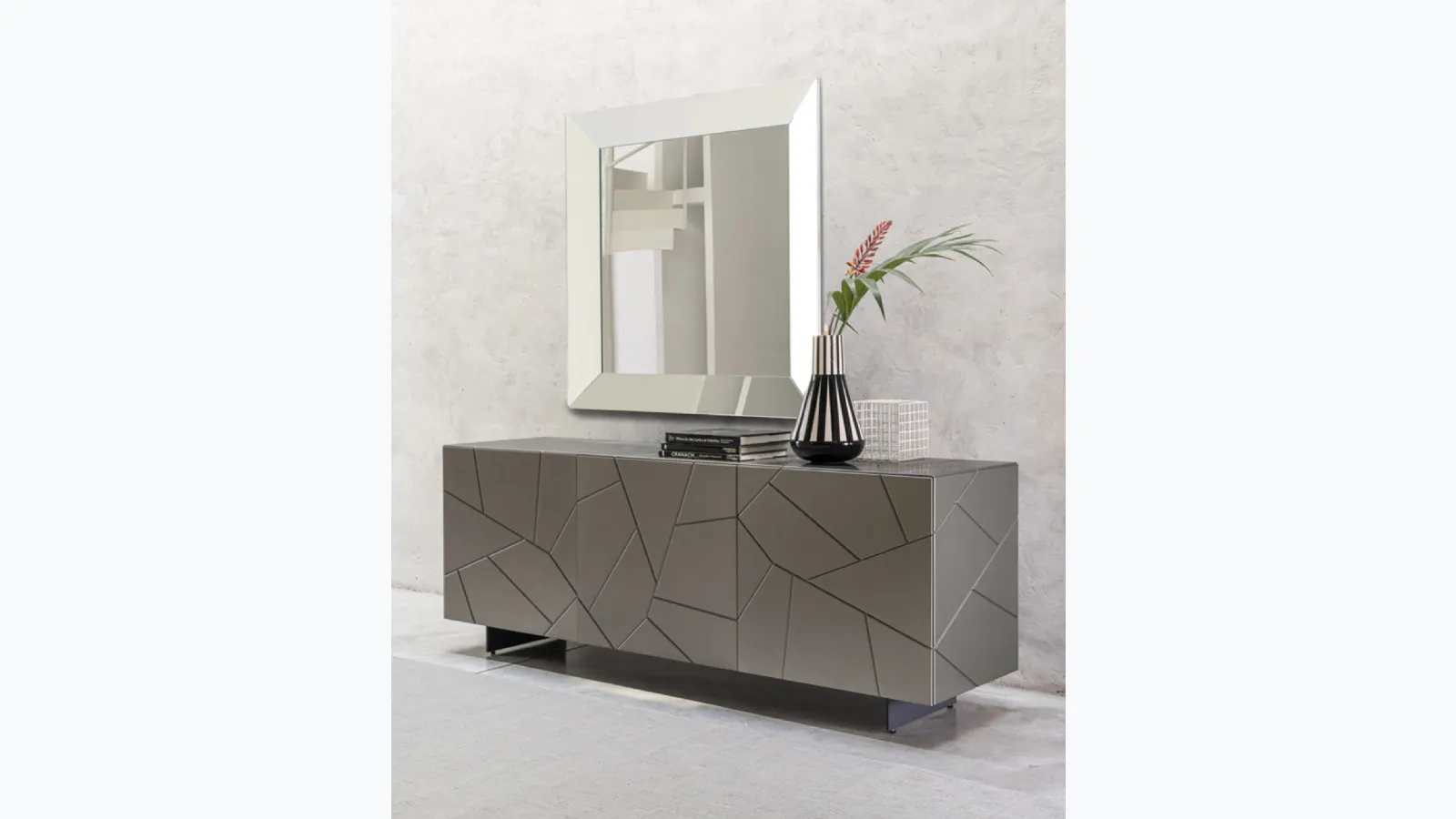 Madia in legno laccato Segno di Riflessi