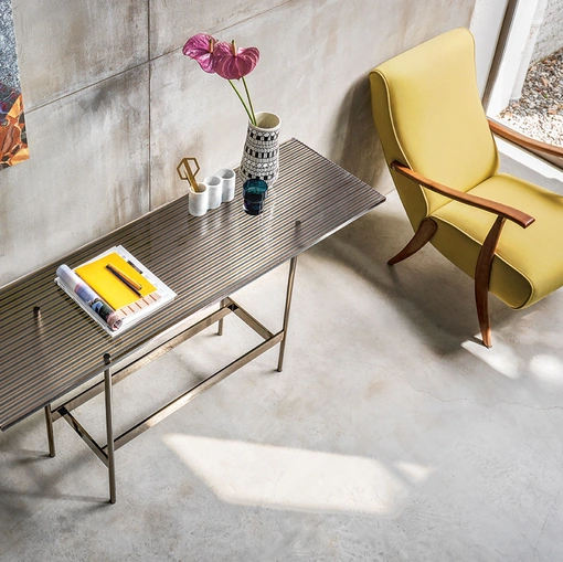 Mobile ingresso Consolle Waves con top in vetro di Fiam