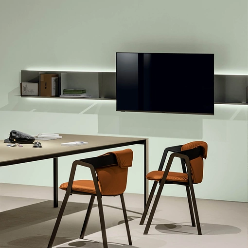 Mobile Porta Tv Avenue Library Tv Integration di Kristalia