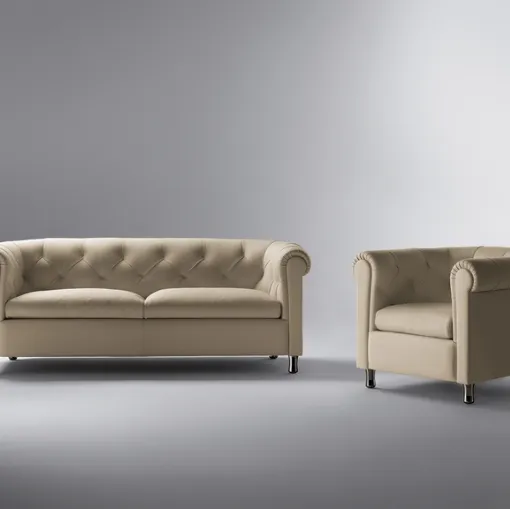 Poltroncina in pelle Arcadia di Poltrona Frau