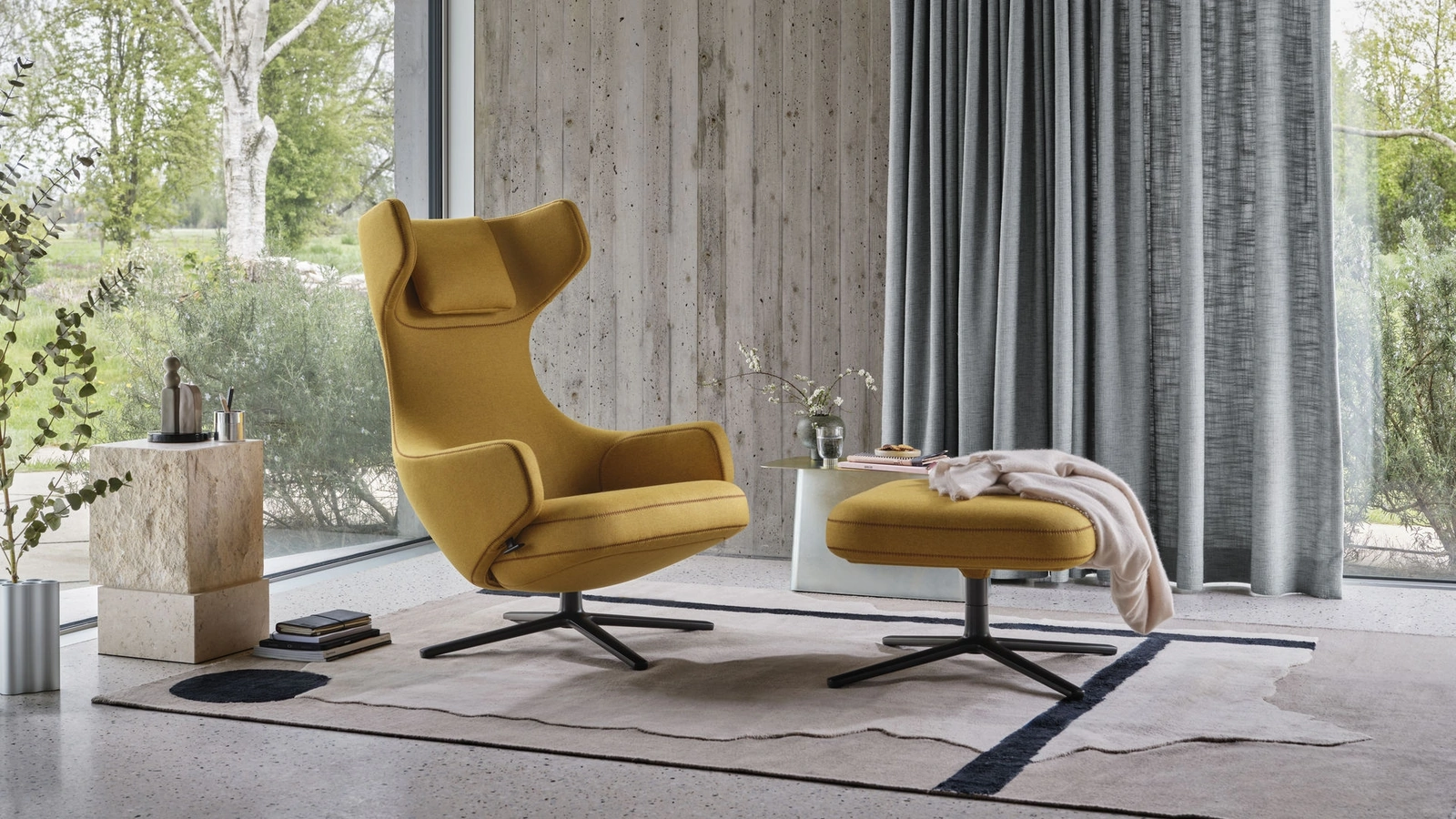 Poltrona Grand Repos & Ottoman di Vitra