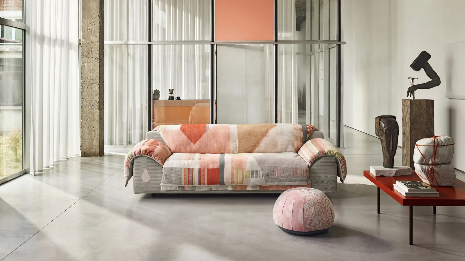 Divano lineare in tessuto Vlinder Sofa di Vitra