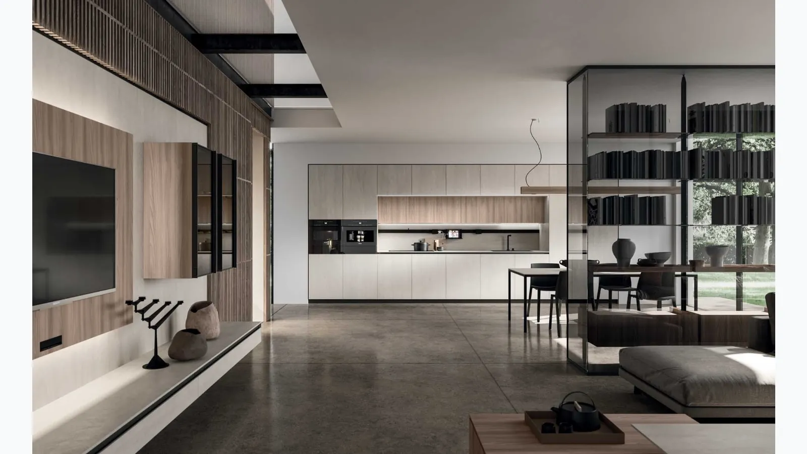 Cucina Design lineare Ak Project 02 in melaminico di Arrital