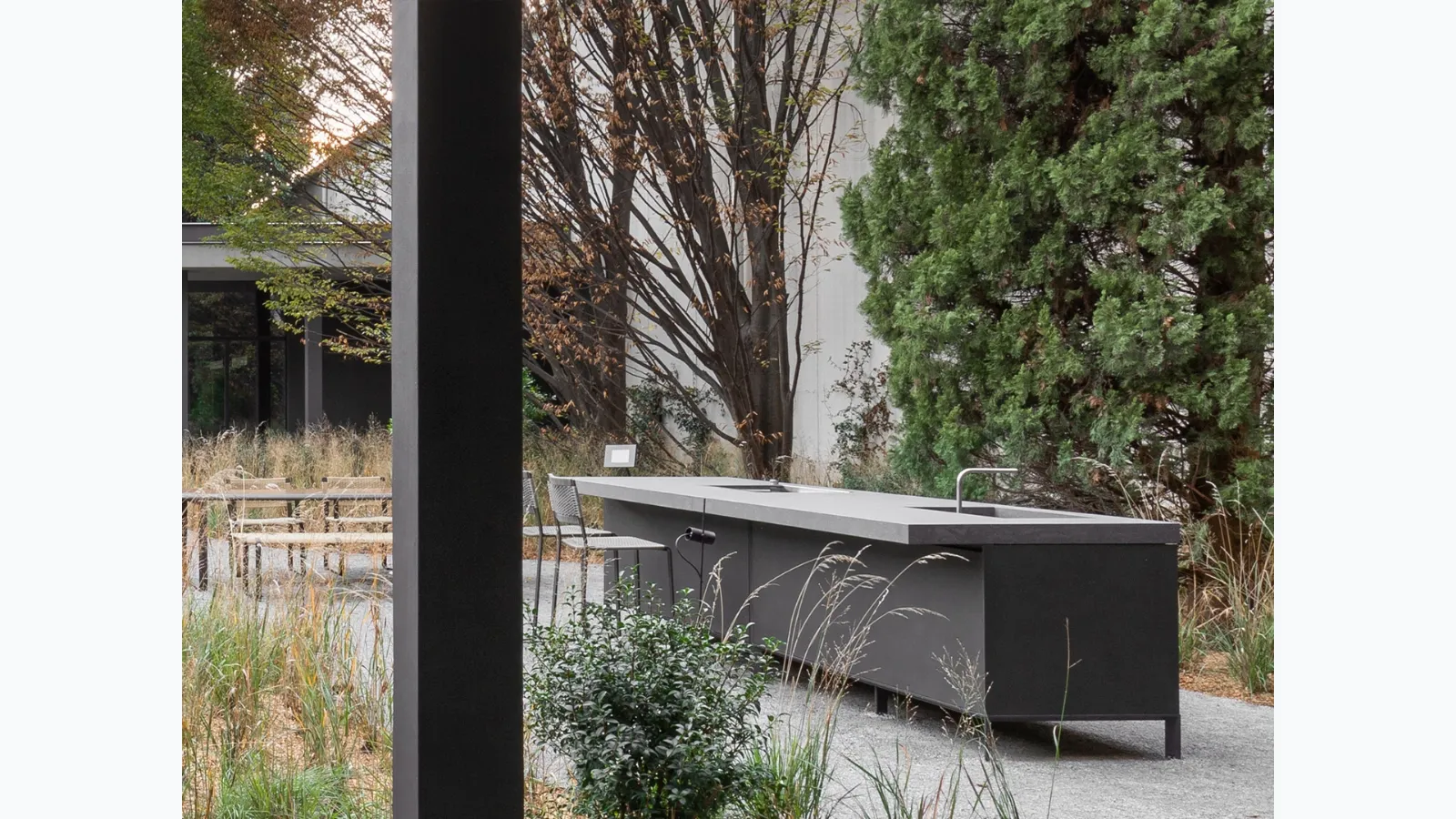 Cucina Design lineare adatta per ambienti outdoor Helios di Dada