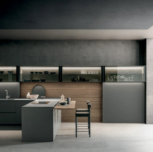 Cucina Design con penisola Light di Modulnova