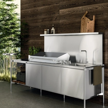 Cucina Design outdoor Solaria Lineare Monoblocco di Arrital