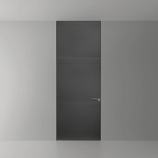 Porta per interni a filo muro Radius Grigio Scuro di Rimadesio