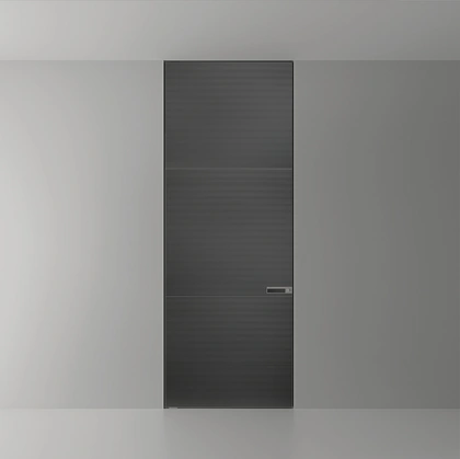 Porta per interni a filo muro Radius Grigio Scuro di Rimadesio