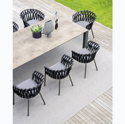 Tavolo allungabile con top in HPL e struttura in alluminio Dolmen di Varaschin