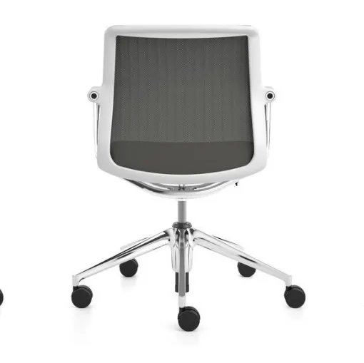 Sedia Operativa in metallo a cinque razze rivestita in tessuto tecnico Unix Chair di Vitra